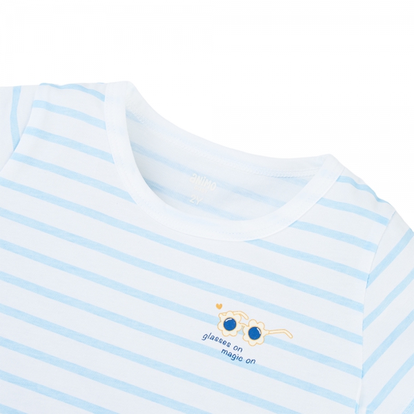 Bộ bé gái ngắn Animo Easy TX1025015 (1-4Y,Trắng-kem,NN08)