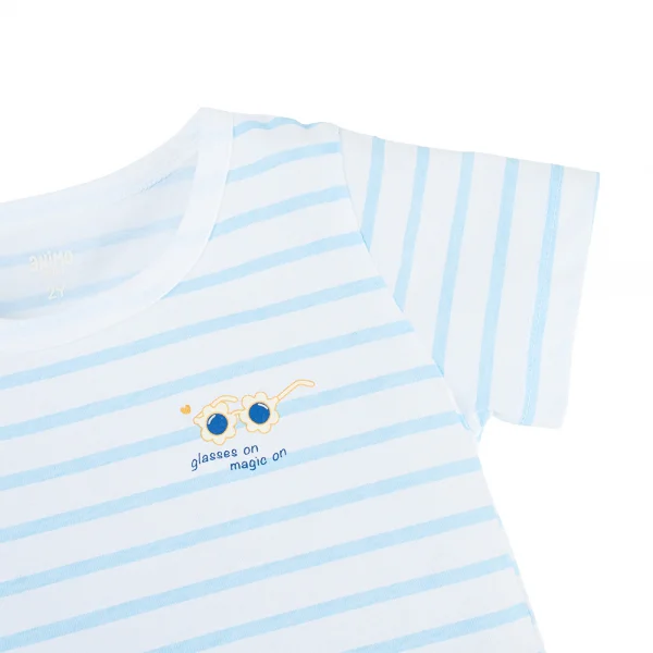 Bộ bé gái ngắn Animo Easy TX1025015 (1-4Y,Trắng-kem,NN08)