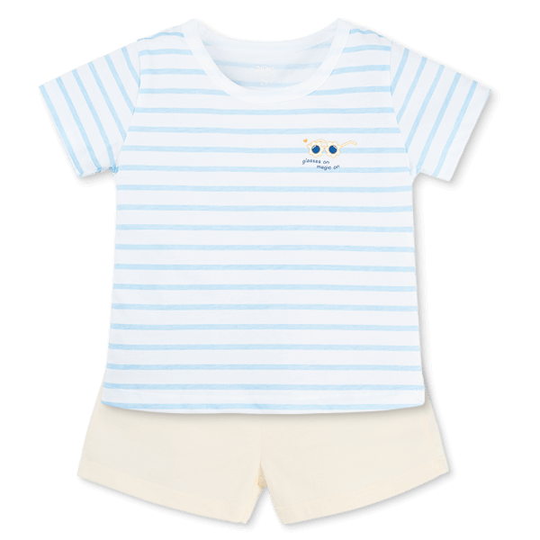 Bộ bé gái ngắn Animo Easy TX1025015 (1-4Y,Trắng-kem,NN08)