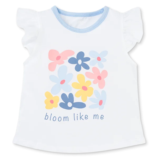 Bộ bé gái ngắn Animo Easy TX1125013 (1-4Y,Trắng-dương,TT02)