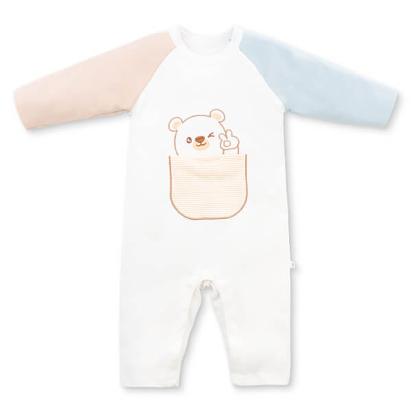 Bodysuit đông vải mỏng Animo MN0925021_M9546 (0-12M, Xanh)