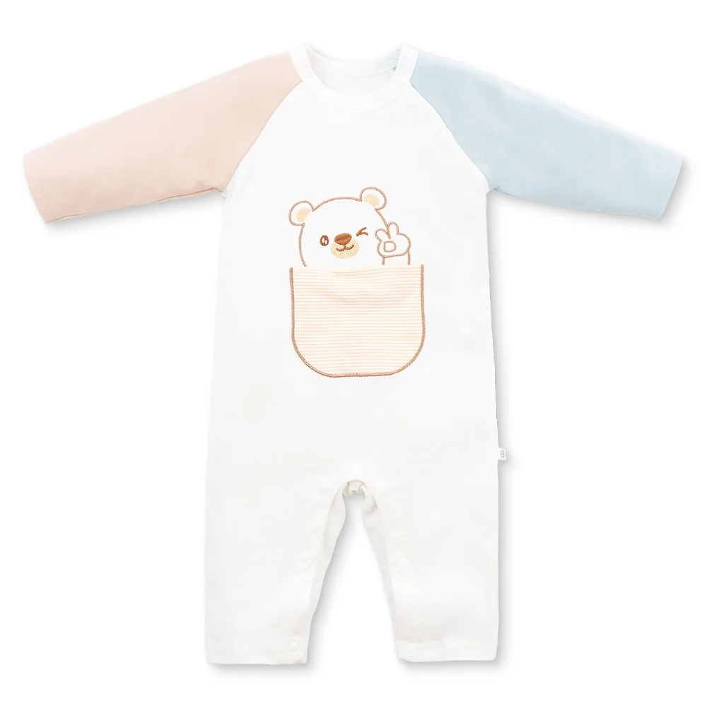 Bodysuit đông vải mỏng Animo MN0925021_M9546 (0-12M, Xanh)