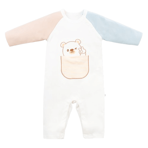 Bodysuit đông vải mỏng Animo MN0925021_M9546 (0-12M, Xanh)
