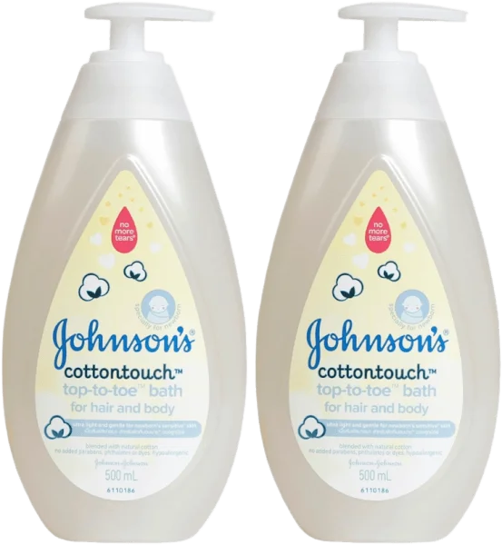 Combo 2 chai tắm gội dịu nhẹ như bông Johnson's baby cotton touch 500ml