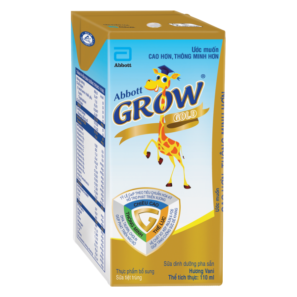Combo 4 Thùng Sữa Abbott Grow Gold hương vani 110ML - Lốc 4 (Từ 1 tuổi)