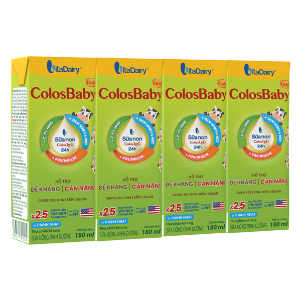 Sữa bột pha sẵn Colosbaby 180ml (lốc 4 hộp) (giao bao bì ngẫu nhiên)