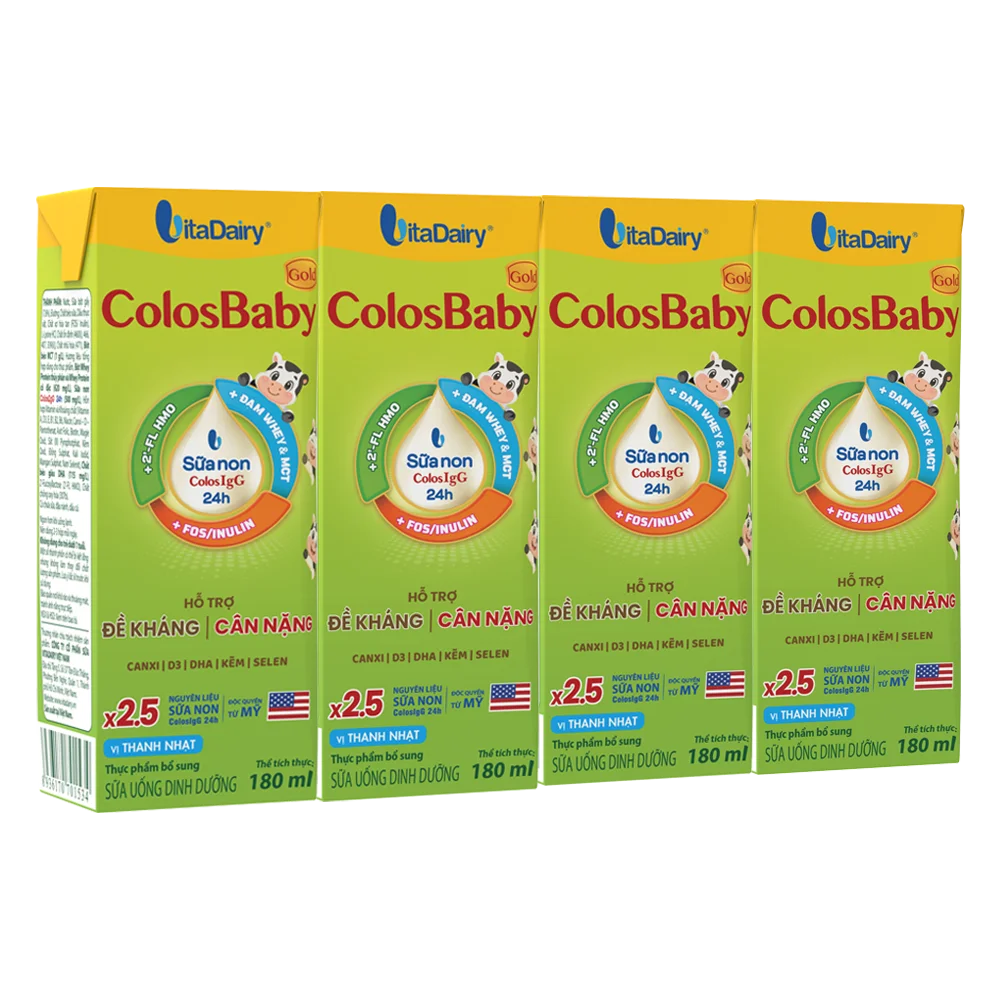 Sữa bột pha sẵn Colosbaby 180ml (lốc 4 hộp) (giao bao bì ngẫu nhiên)