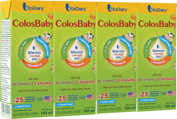 Sữa bột pha sẵn Colosbaby 180ml (lốc 4 hộp) (giao bao bì ngẫu nhiên)