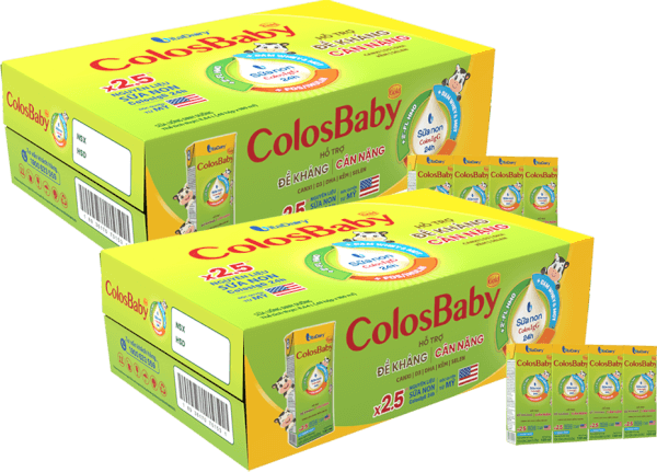 Combo 2 thùng sữa bột pha sẵn Colosbaby 180ml (lốc 4 hộp)