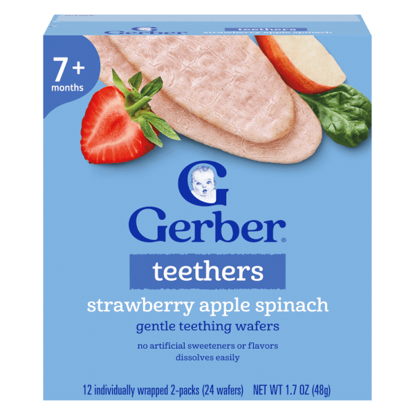 Combo 2 Bánh gạo Gerber vị Dâu Táo Cải bó xôi *giao ngẫu nhiên*