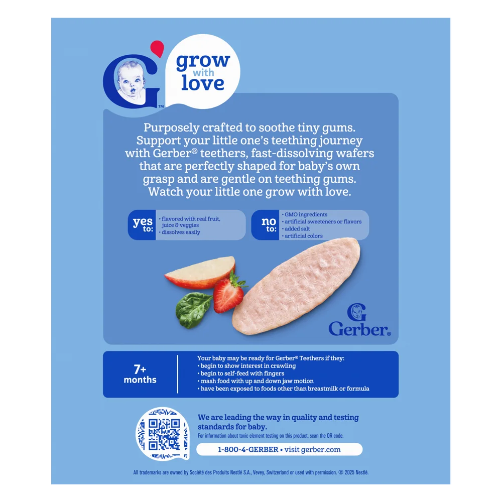 Combo 2 Bánh gạo Gerber vị Dâu Táo Cải bó xôi *giao ngẫu nhiên*