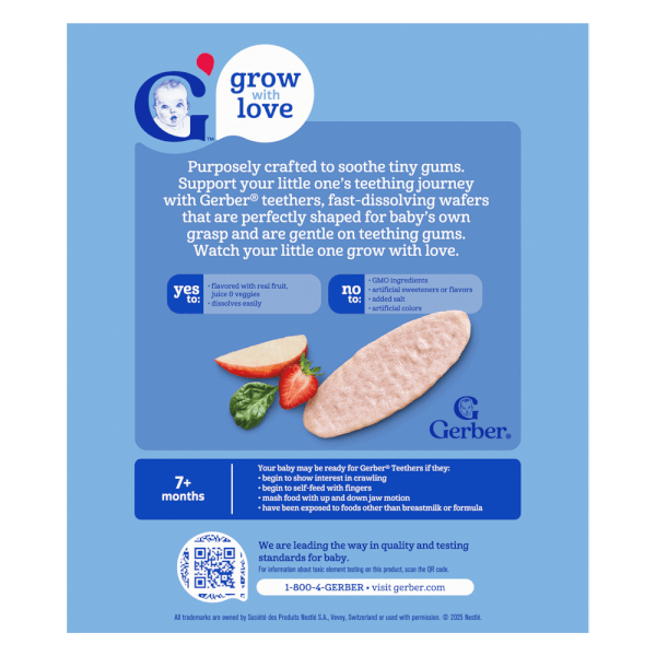 Combo 2 Bánh gạo Gerber vị Dâu Táo Cải bó xôi *giao ngẫu nhiên*