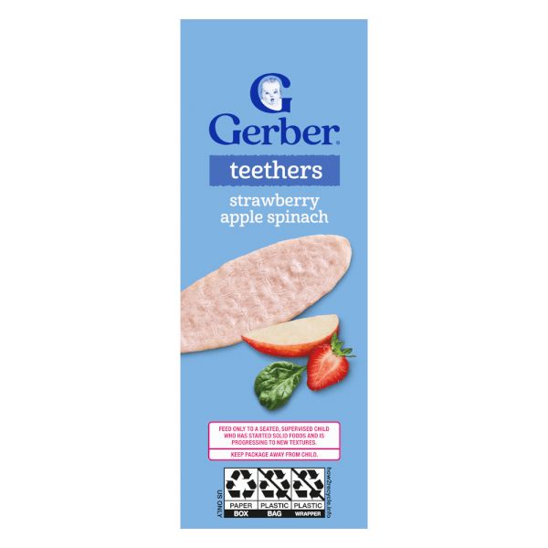 Combo 2 Bánh gạo Gerber vị Dâu Táo Cải bó xôi *giao ngẫu nhiên*