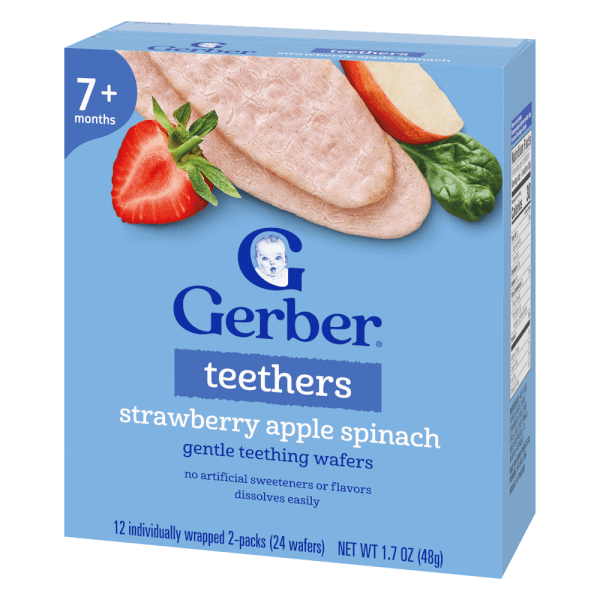 Combo 2 Bánh gạo Gerber vị Dâu Táo Cải bó xôi *giao ngẫu nhiên*