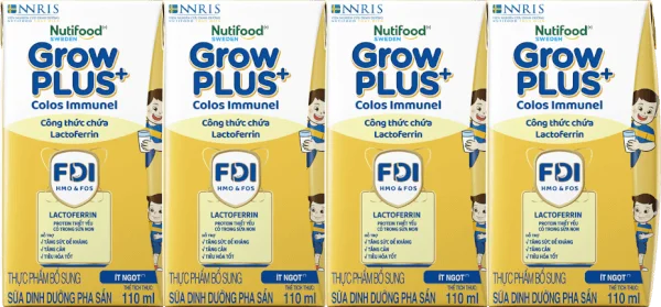 Thực phẩm bổ sung sữa dinh dưỡng pha sẵn GrowPLUS+ Colos Immunel, 4x110ml (trên 1 tuổi)