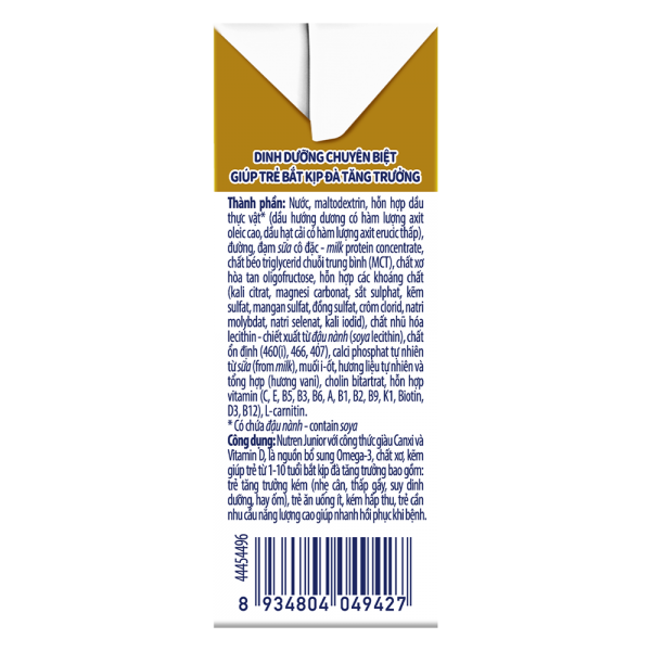 Combo 2 Thực phẩm dinh dưỡng y học Nutren Junior 110ml (1 -10 tuổi) (Lốc 4 hộp)