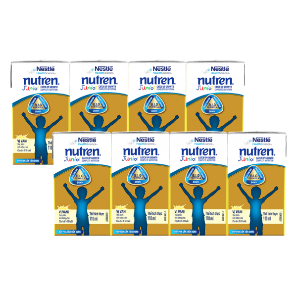 Combo 2 Thực phẩm dinh dưỡng y học Nutren Junior 110ml (1 -10 tuổi) (Lốc 4 hộp)
