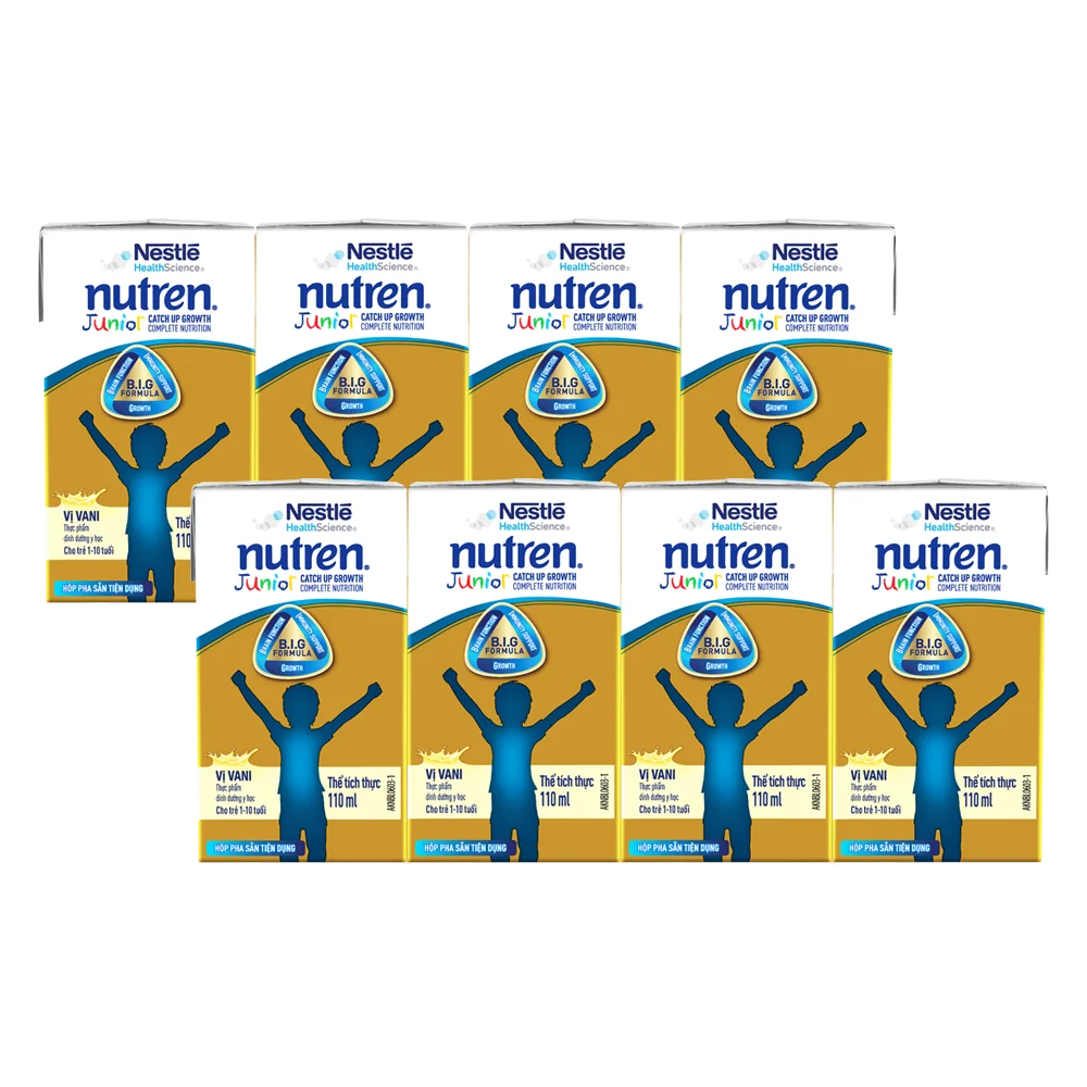 Combo 2 Thực phẩm dinh dưỡng y học Nutren Junior 110ml (1 -10 tuổi) (Lốc 4 hộp)