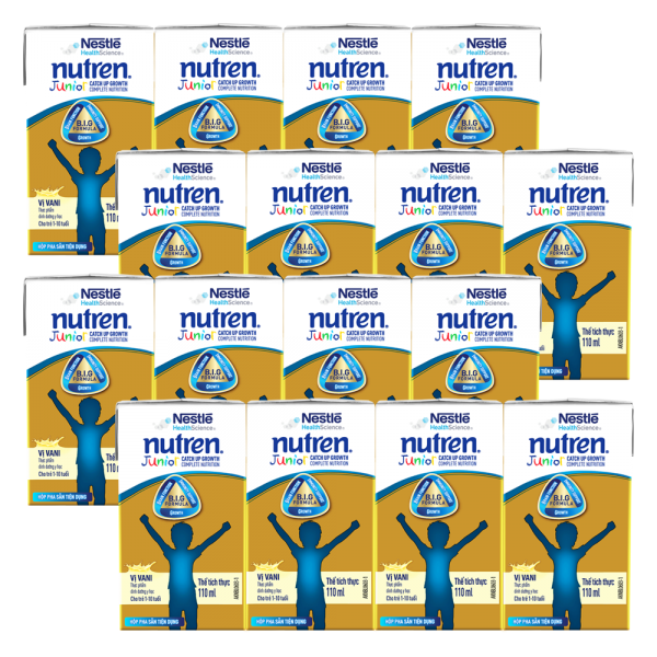 Combo 4 lốc Thực phẩm dinh dưỡng y học Nutren Junior 110ml (1 -10 tuổi) (Lốc 4 hộp)