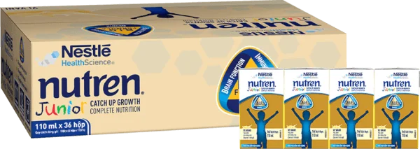 Thùng Thực phẩm dinh dưỡng y học Nutren Junior 110ml (1 -10 tuổi) (Lốc 4 hộp)