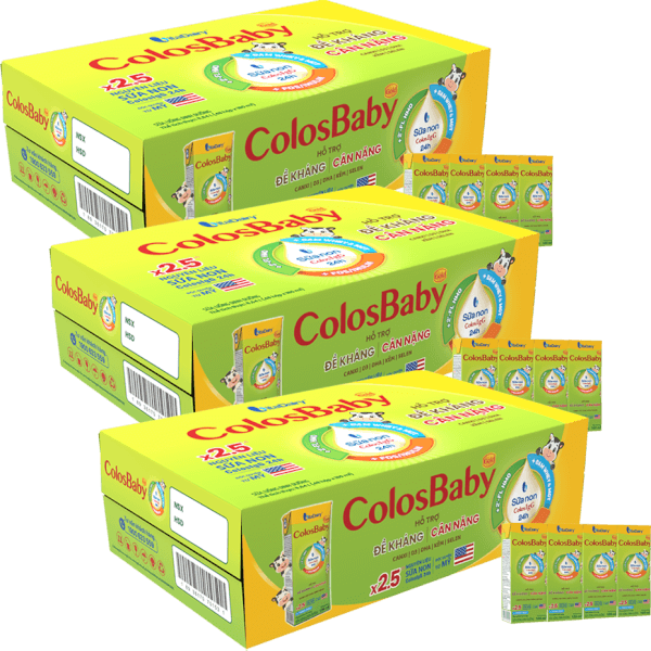 Combo 3 Thùng Sữa bột pha sẵn Colosbaby 180ml (lốc 4 hộp)