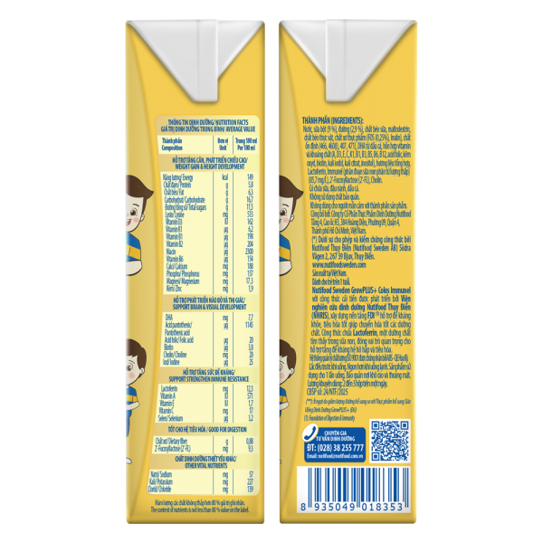 Thùng Sữa dinh dưỡng pha sẵn GrowPLUS+ Colos Immunel 180ml, lốc 4 hộp (Từ 1 tuổi)