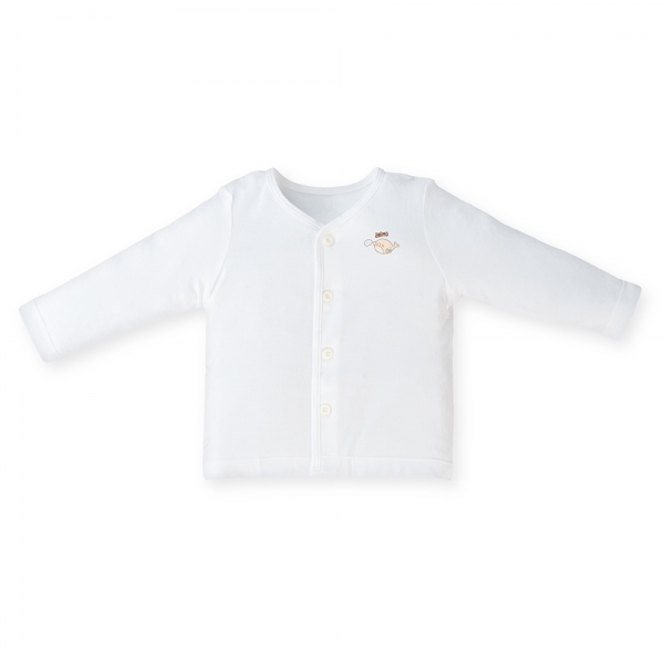 Set 2 áo sơ sinh cài giữa tay dài Animo Easy KV0724003 (0-9M,Trắng-HT Cá)