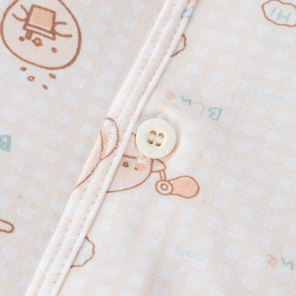 Set 2 áo sơ sinh cài giữa tay dài Animo Easy KV0724003 (0-9M,Trắng-HT Cá)