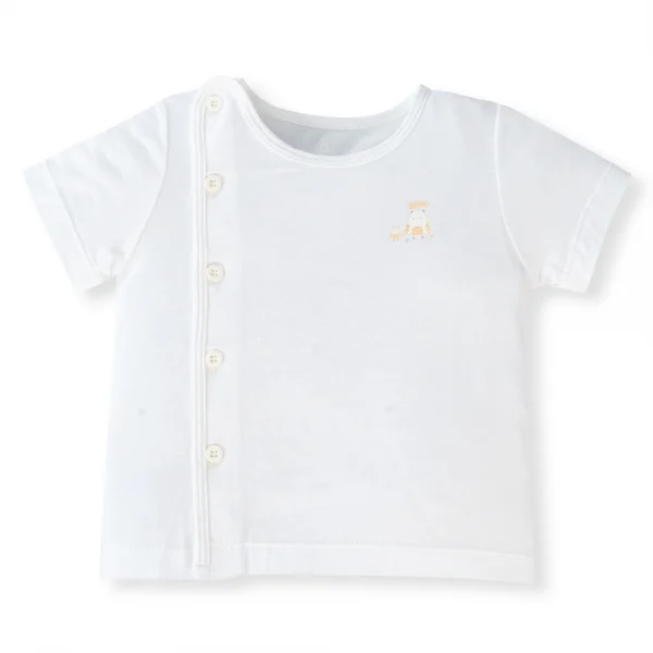 Set 2 áo sơ sinh cài chéo tay ngắn Animo Easy KV0724002 (NB-9M,Trắng-HT Chim non)