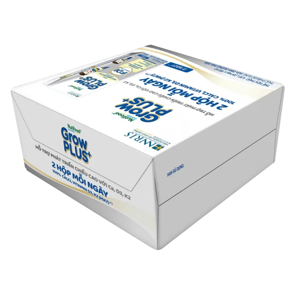 Thùng Sữa dinh dưỡng pha sẵn GrowPLUS+ (Bạc) 180ml, lốc 4 hộp (Từ 1 tuổi)