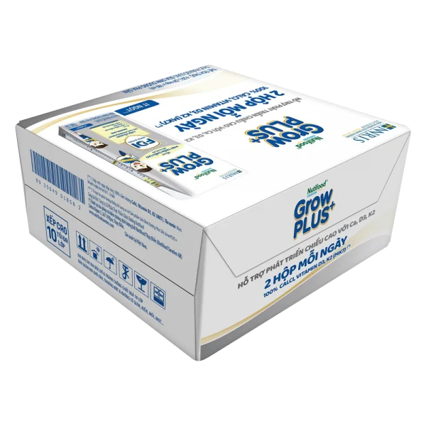 Thùng Sữa dinh dưỡng pha sẵn GrowPLUS+ (Bạc) 180ml, lốc 4 hộp (Từ 1 tuổi)