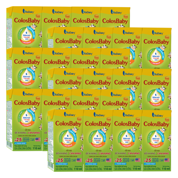 Combo 6 lốc Sữa uống dinh dưỡng Colosbaby 110ml, lốc 4 hộp (trên 1 tuổi)