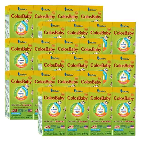 Combo 6 lốc Sữa uống dinh dưỡng Colosbaby 110ml, lốc 4 hộp (trên 1 tuổi)