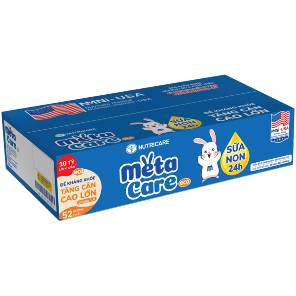 Thùng Sữa dinh dưỡng pha sẵn MetaCare Eco 110ml, Lốc 4 hộp (Từ 1 tuổi)