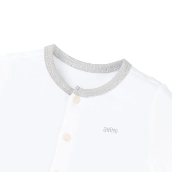 Set 2 Bộ kháng khuẩn Modal ngắn Animo VD0725006 (0-24M, Xám-trắng, NN06)