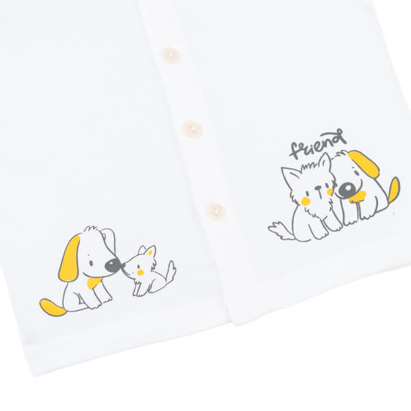 Set 2 Bộ kháng khuẩn Modal ngắn Animo VD0725006 (0-24M, Xám-trắng, NN06)