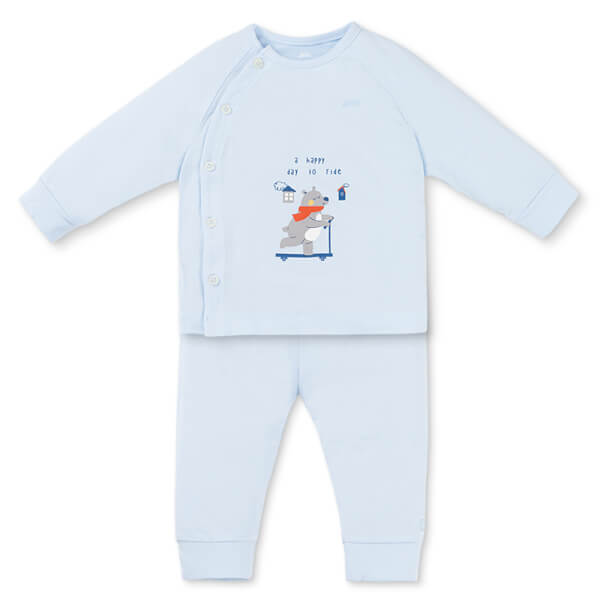 Set 2 Bộ kháng khuẩn Modal dài Animo BMC0925005 (0-24M, Biển-trắng, NN06)