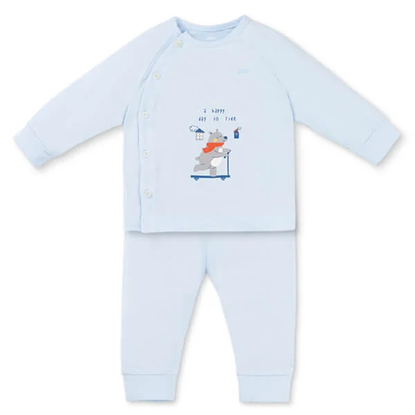 Set 2 Bộ kháng khuẩn Modal dài Animo BMC0925005 (0-24M, Biển-trắng, NN06)