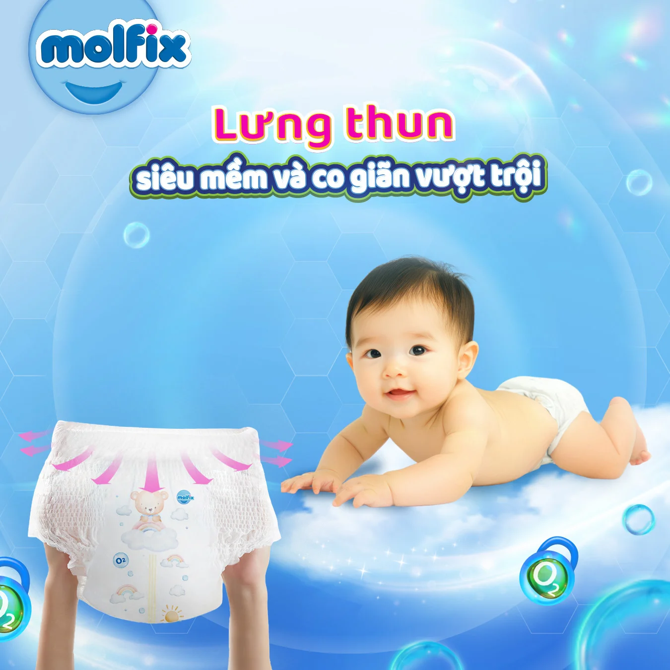 Molfix tã quần Oxygen size XXL 56 Ultra