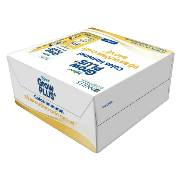 Combo 3 Thùng Sữa dinh dưỡng pha sẵn GrowPLUS+ Colos Immunel 180ml, lốc 4 hộp (Từ 1 tuổi)