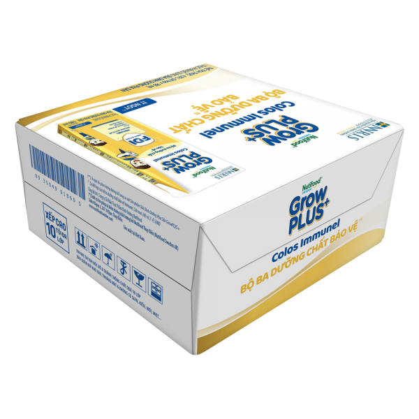 Combo 3 Thùng Sữa dinh dưỡng pha sẵn GrowPLUS+ Colos Immunel 180ml, lốc 4 hộp (Từ 1 tuổi)