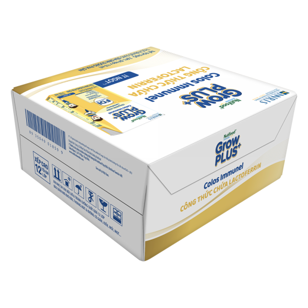 Combo 3 Thùng Sữa dinh dưỡng pha sẵn GrowPLUS+ Colos Immunel 110ml, lốc 4 hộp (Từ 1 tuổi)