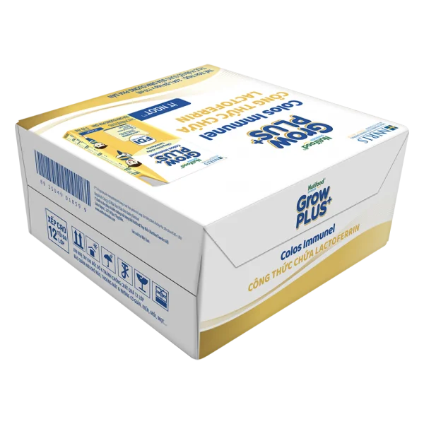 Combo 3 Thùng Sữa dinh dưỡng pha sẵn GrowPLUS+ Colos Immunel 110ml, lốc 4 hộp (Từ 1 tuổi)