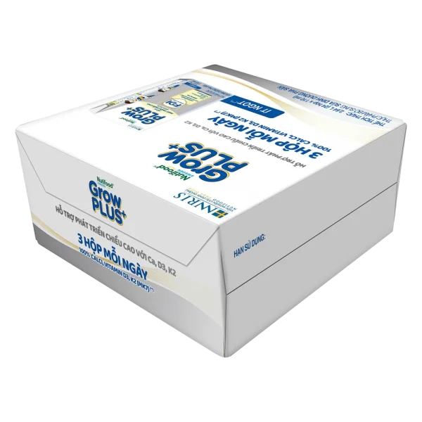 Combo 3 Thùng Sữa dinh dưỡng pha sẵn GrowPLUS+ (Bạc) 110ml, lốc 4 hộp (Từ 1 tuổi)