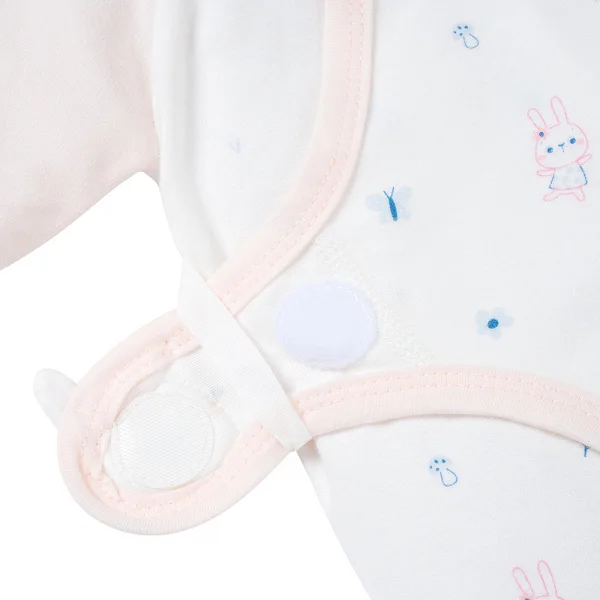 Bodysuit đông vải mỏng Animo MN0925026_M9551 (0-12M,Hồng)