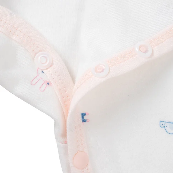 Bodysuit đông vải mỏng Animo MN0925026_M9551 (0-12M,Hồng)