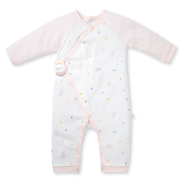 Bodysuit đông vải mỏng Animo MN0925026_M9551 (0-12M,Hồng)