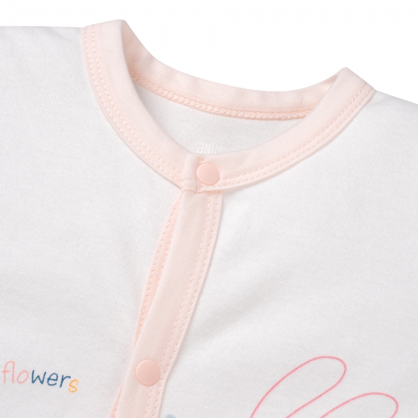 Bodysuit đông vải mỏng Animo MN0925025_M9550 (0-12M,Hồng)