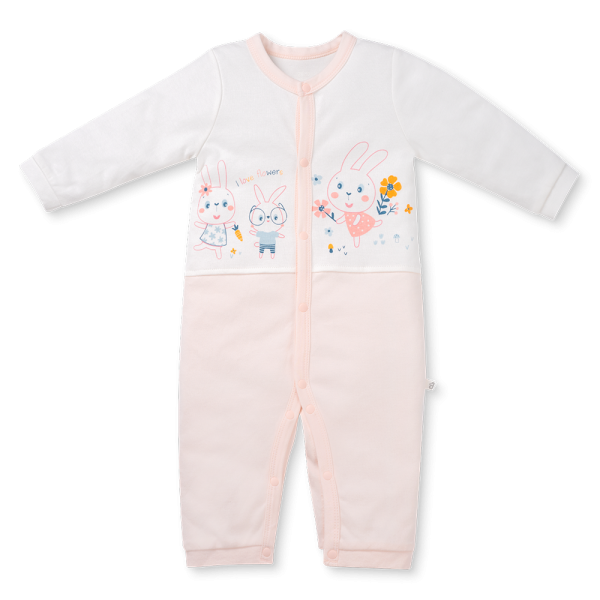 Bodysuit đông vải mỏng Animo MN0925025_M9550 (0-12M,Hồng)