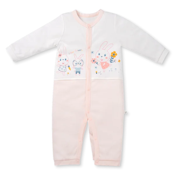 Bodysuit đông vải mỏng Animo MN0925025_M9550 (0-12M,Hồng)